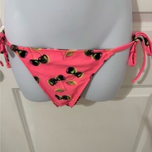 Pink Cherry Print Bikini Bottom